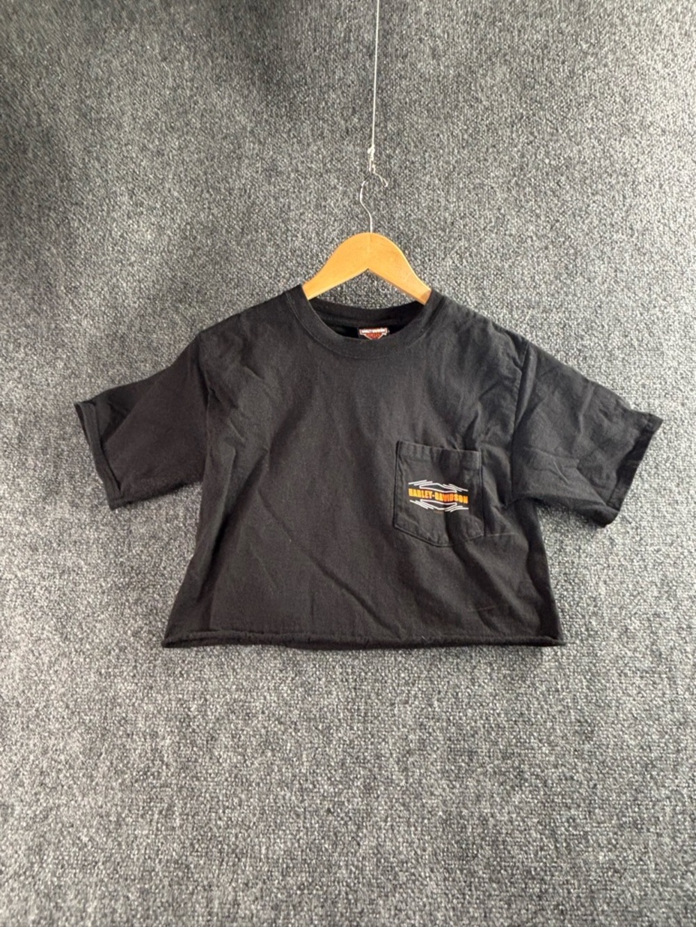 Harley-Davidson extreme crop top  Black Pocket Tee